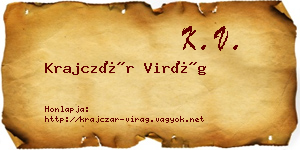 Krajczár Virág névjegykártya