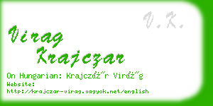 virag krajczar business card